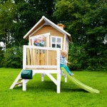 Casuta suspendata din lemn Robin PlayHouse  de Joaca pentru Copii cu tobogan 